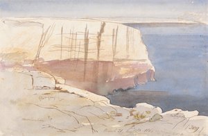 Gozo, Malta yakınlarında by Edward Lear